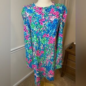 Jansen Dress, multi Tiny Gardens, Lilly Pulitzer, Size Large